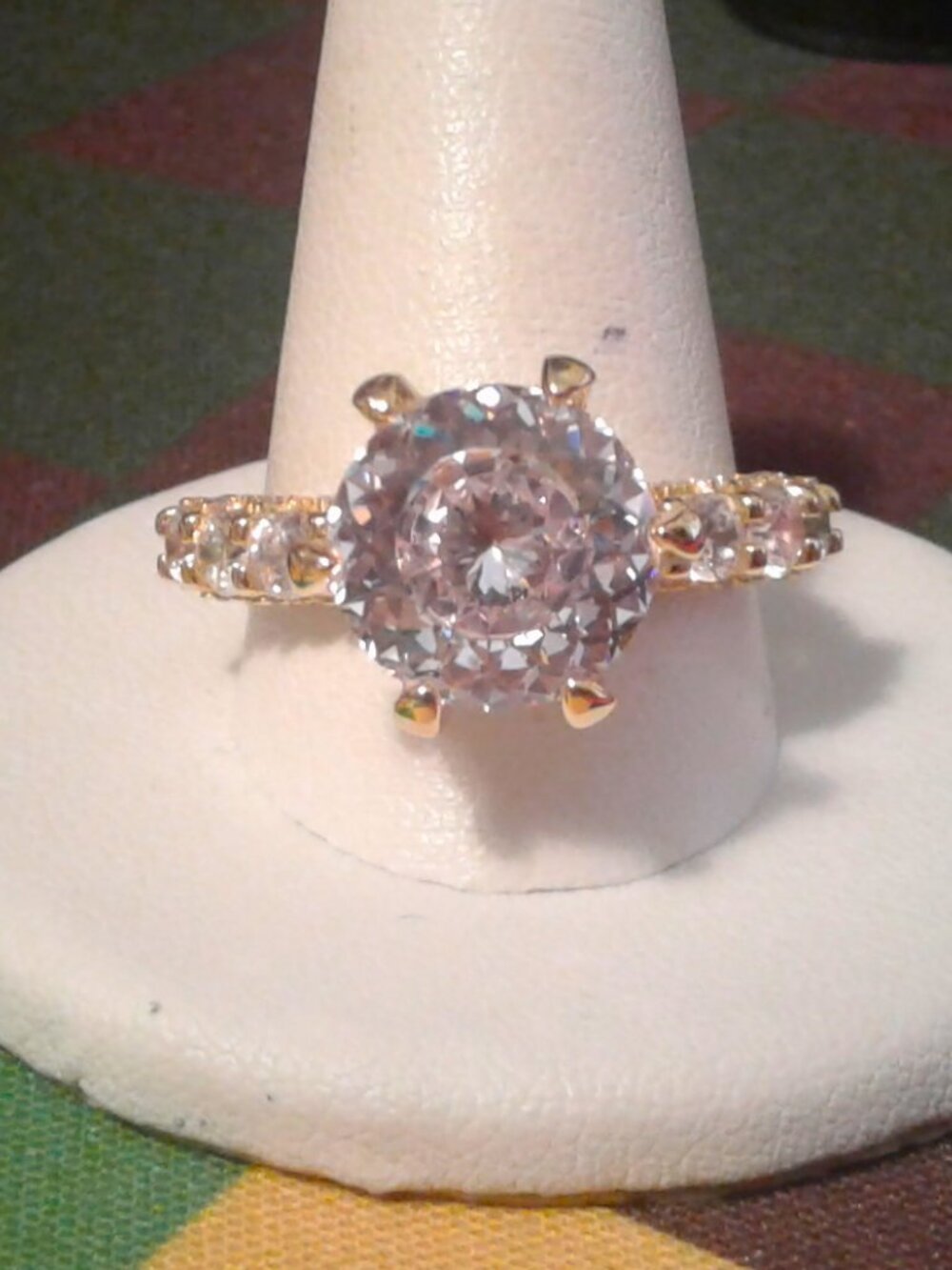 BJH924B Bella Luce CZs 18K Yellow Gold Plated Engagement Ring 10.27ctw. Sz.10